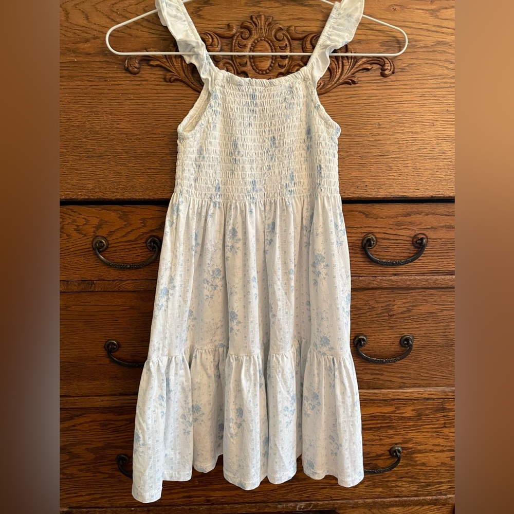 Polo by Ralph Lauren White Smocked Tiered Sundress